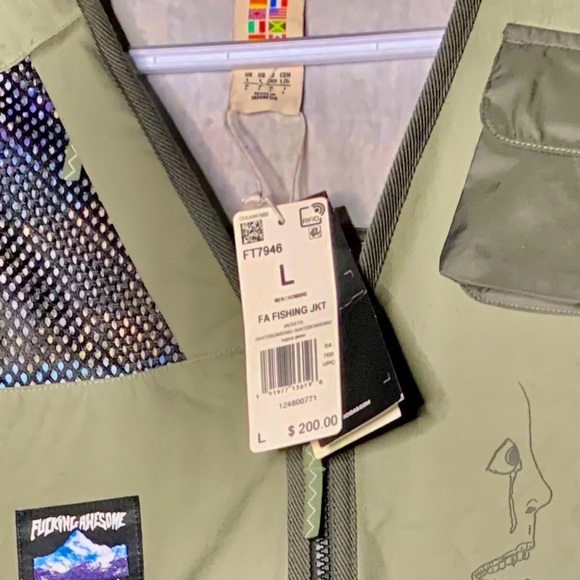 Adidas x F*cking Awesome Fishing Jacket Men`s Large Legacy Green FT7946 NWT - Picture 7 of 7